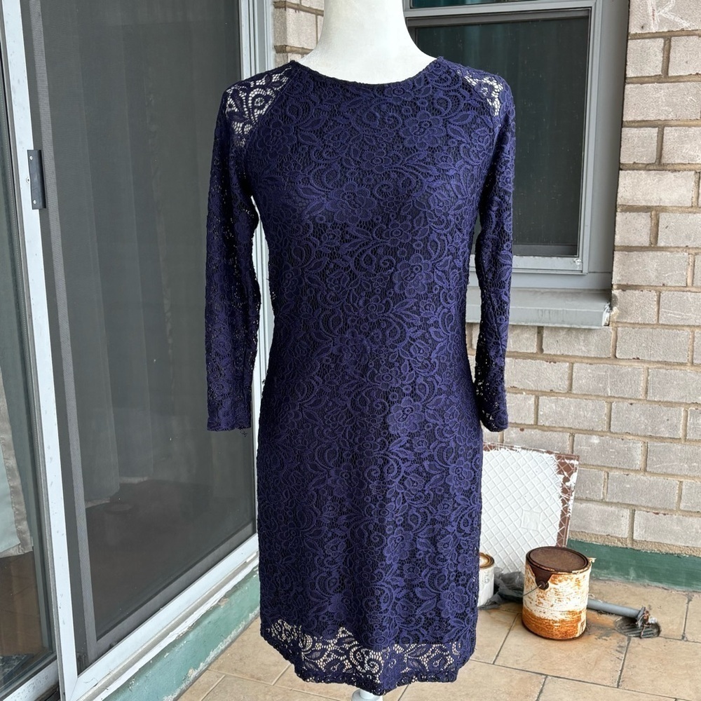 Laundry Blue Lace Dress Size 4